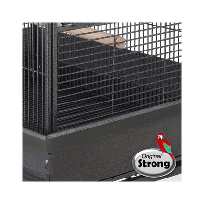 Strong Parkieten- en Kleine Papegaaienkooi Villa Sara, Zilvergrijs - Papegaaishop