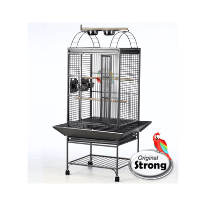 Strong Parkieten- en Kleine Papegaaienkooi Villa Sara, Zilvergrijs - Papegaaishop