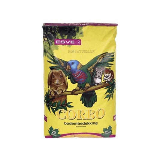 Corbo bodembedekking 25 ltr natural pet bedding made from corn cob core for clean, healthy cages and excellent absorption.