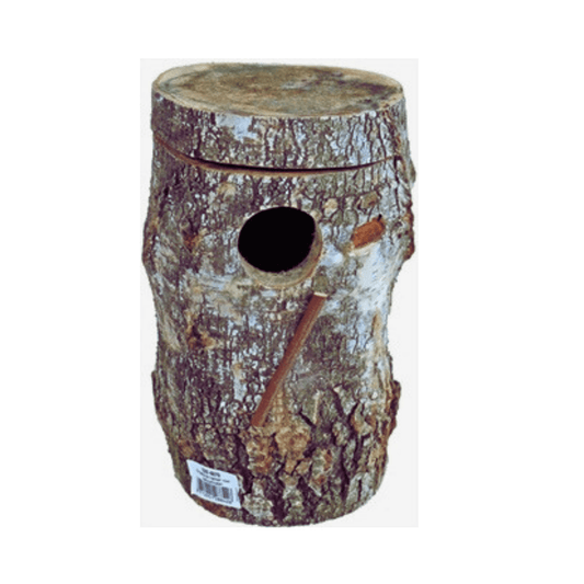Broedblok berkenhout valkparkiet 22x21x32 cm natural birch wood nesting box for cockatiels with 5 cm entrance hole