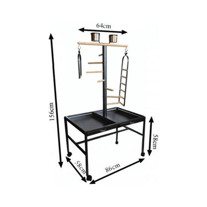 Topmast Speelstandaard Play - Zwart - Papegaaishop