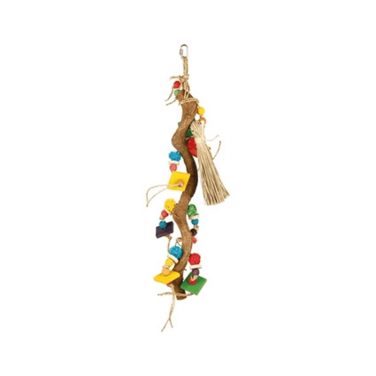 Trixie natuurspeelgoed schorshout riet zeegras hout 56 cm - Papegaaishop