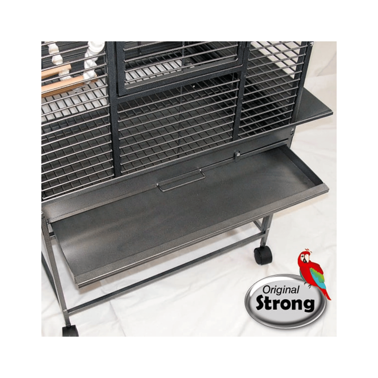 Strong Parkieten- en Kleine Papegaaienkooi Villa Anna, Zilvergrijs - Papegaaishop