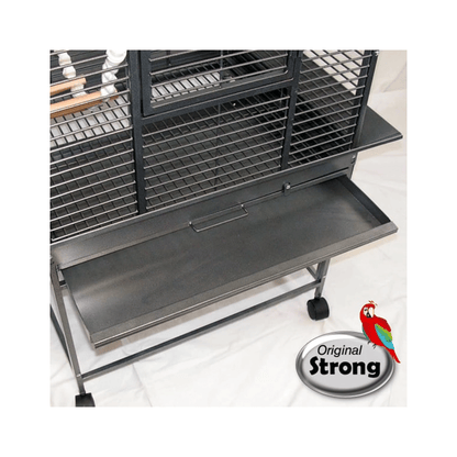 Strong Parkieten- en Kleine Papegaaienkooi Villa Anna, Zilvergrijs - Papegaaishop