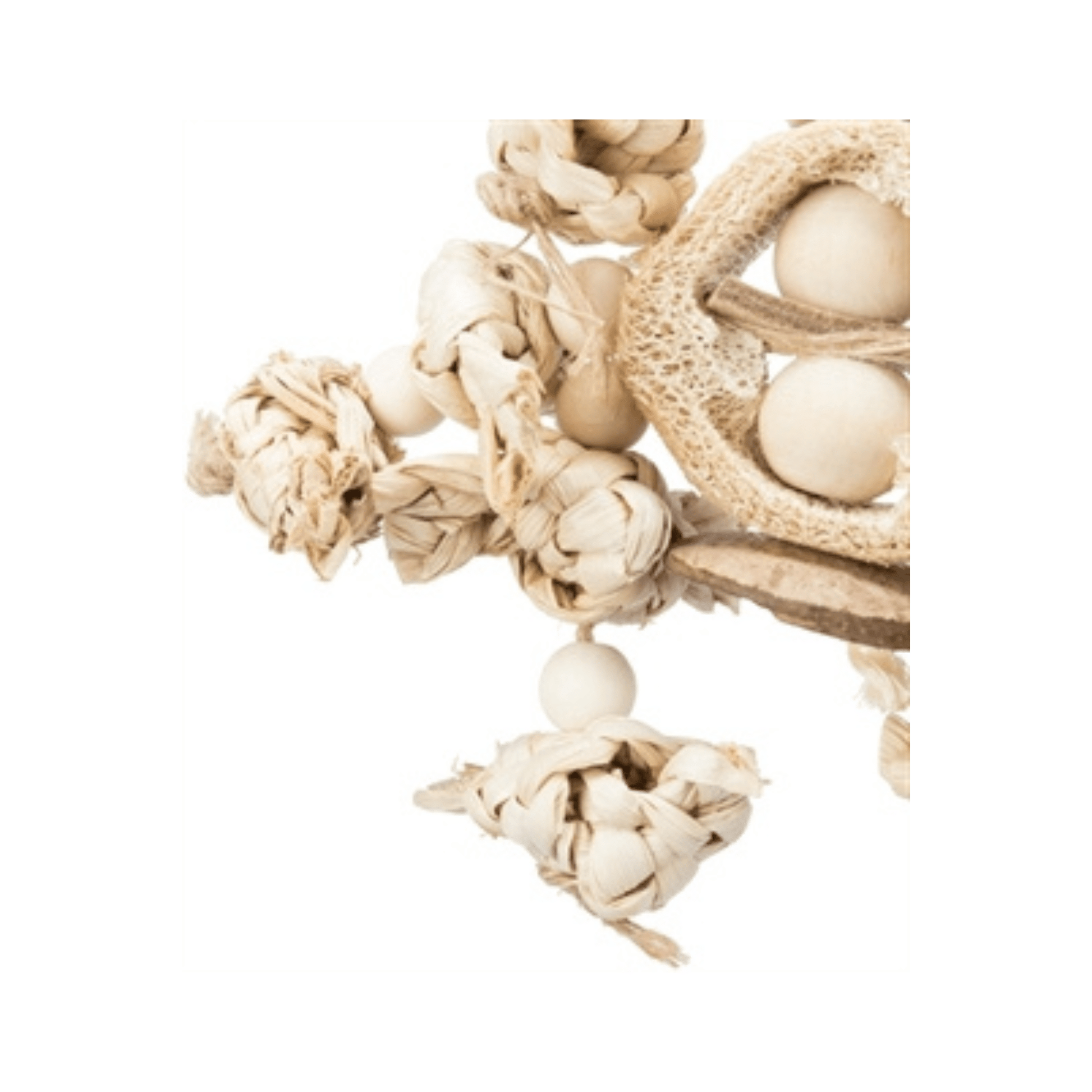 Trixie natuurspeelgoed bananenblad hout luffa 42 cm - Papegaaishop