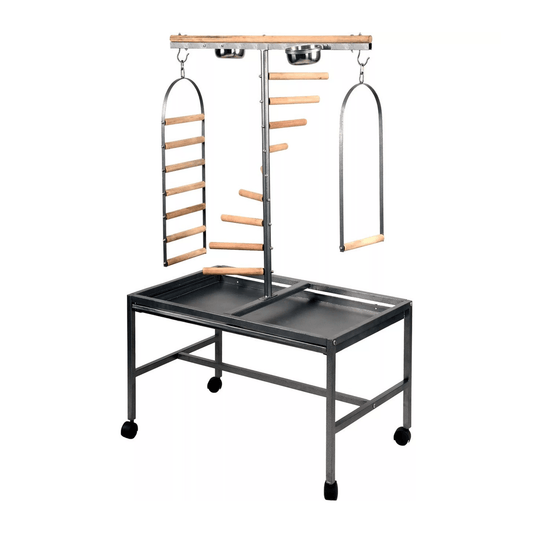 Strong Speelstandaard Jacky, Zilvergrijs - Papegaaishop