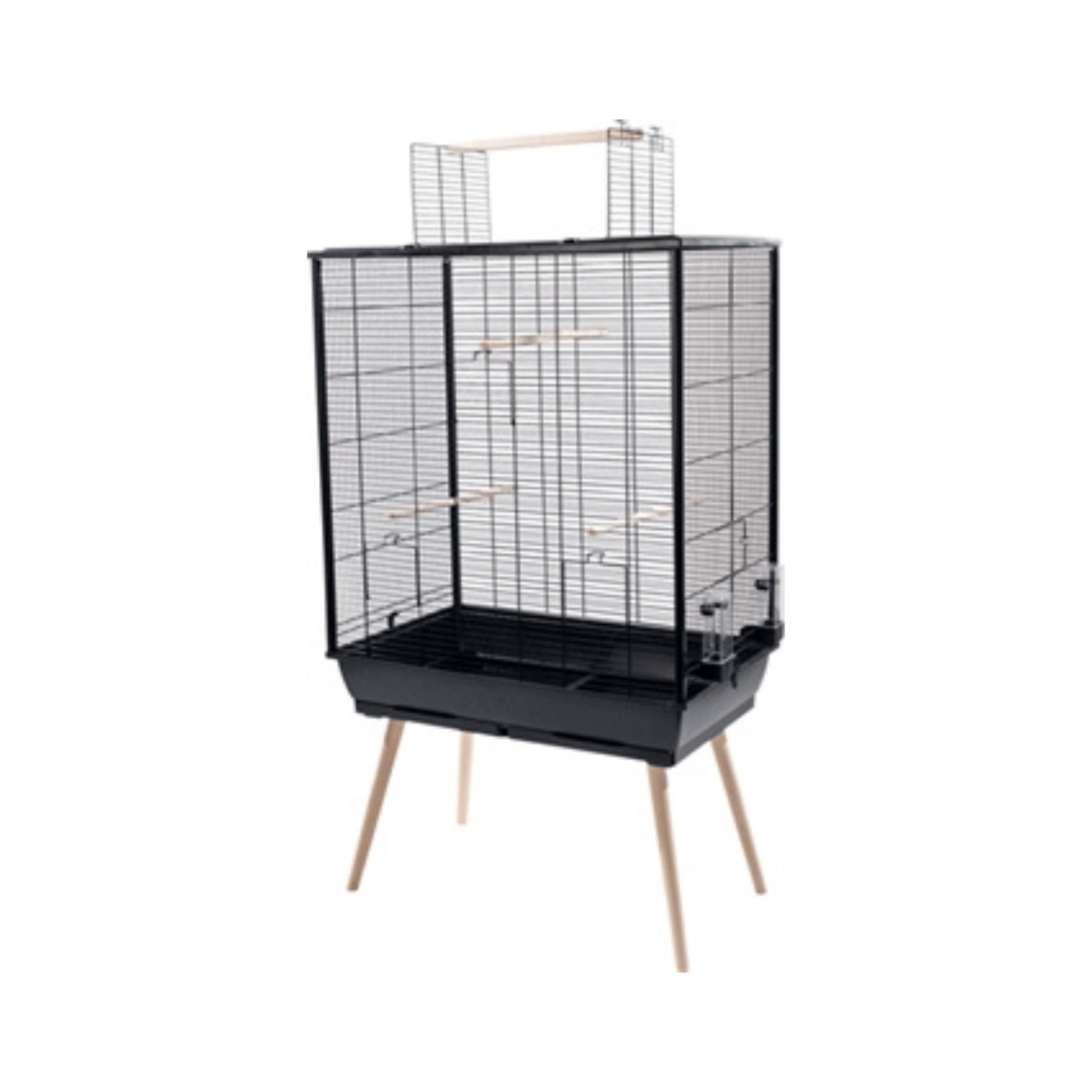 Zolux vogelkooi neo jili xl zwart 81x48x132 cm - Papegaaishop