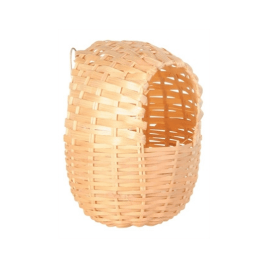 Trixie exotennestje bamboe 11x12 cm 3 st natural bamboo woven nest for small pets or birds.