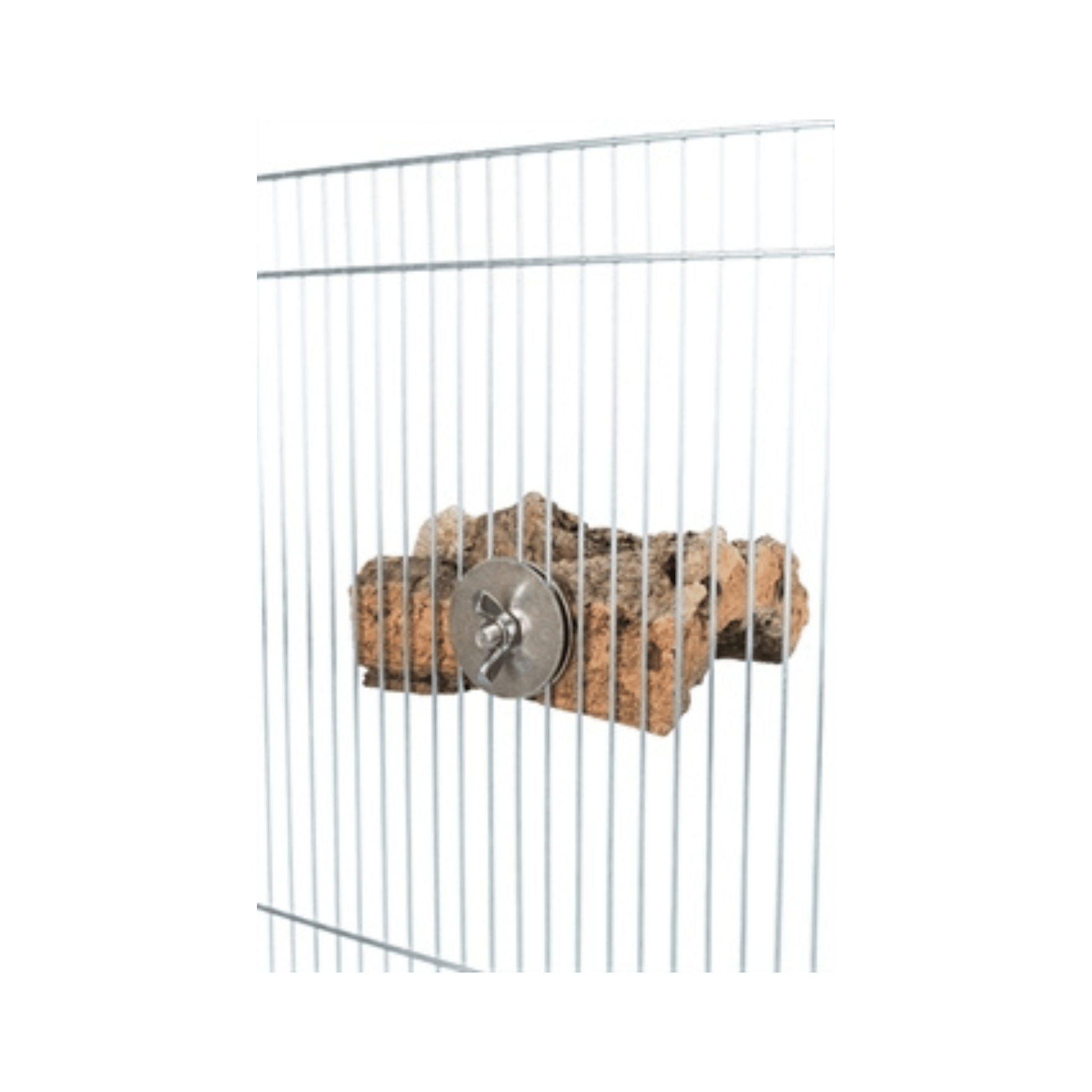 Trixie landingsplaatsmetschroefbevestiging kurk naturel 8x12 cm - Papegaaishop