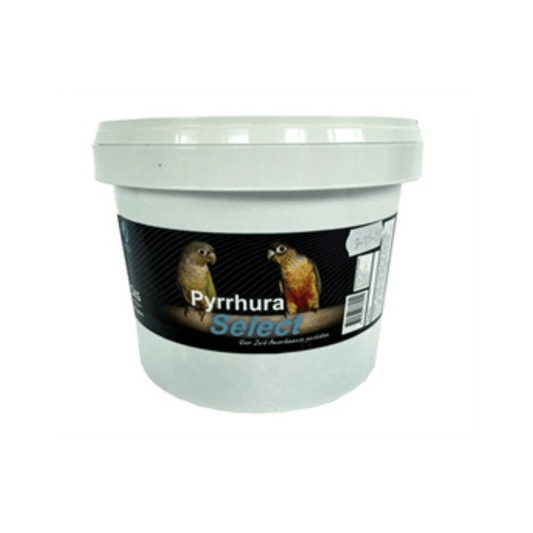Hareco pyrrhura select met pellets 1 kg bird food with seeds, pellets, and fruit for daily pyrrhura nutrition.