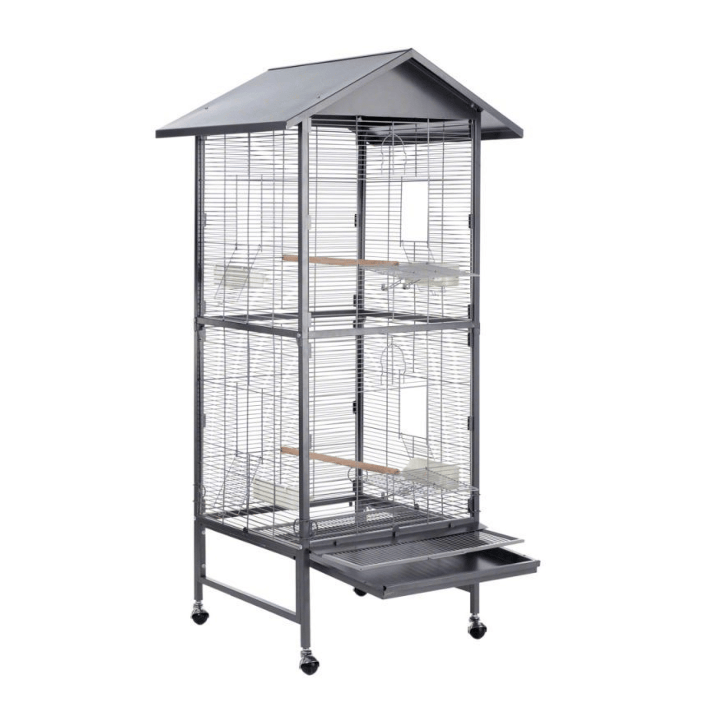 Topmast BinnenVolière Paradiso, Antraciet - Papegaaishop