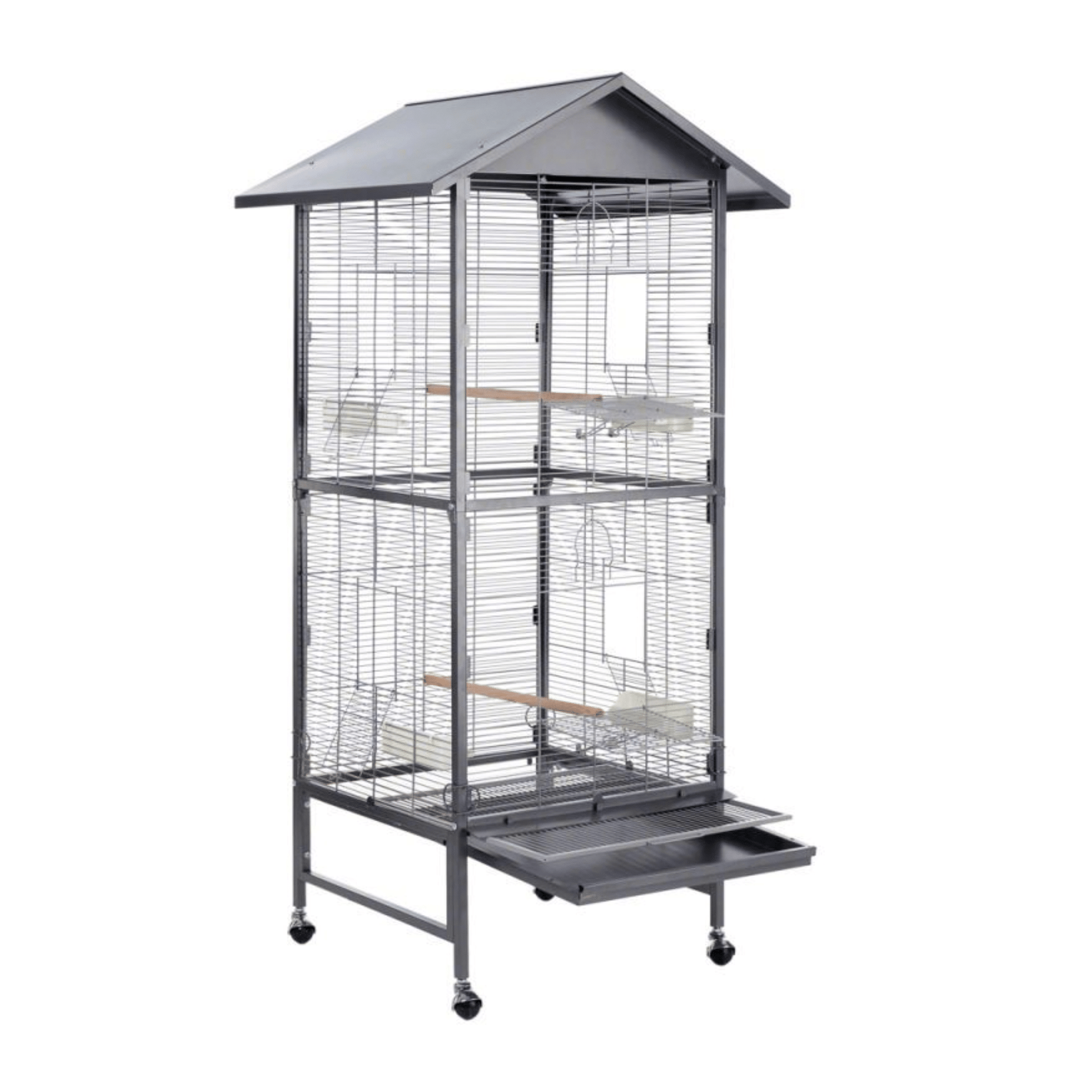 Topmast BinnenVolière Paradiso, Antraciet - Papegaaishop