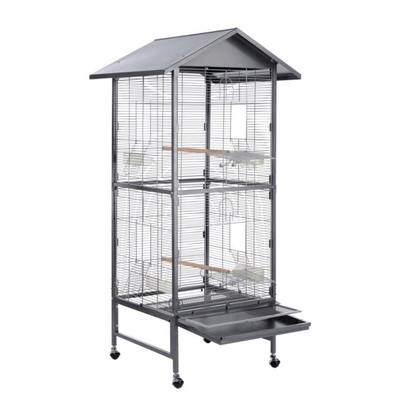 Topmast BinnenVolière Paradiso, Antraciet - Papegaaishop