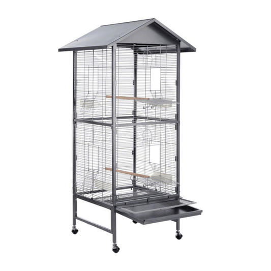 Topmast BinnenVolière Paradiso, Antraciet - Papegaaishop