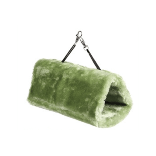 Happy pet vogelspeelgoed cozzzy hut assorti small plush green cozy bird cage resting spot 19x13x23 cm