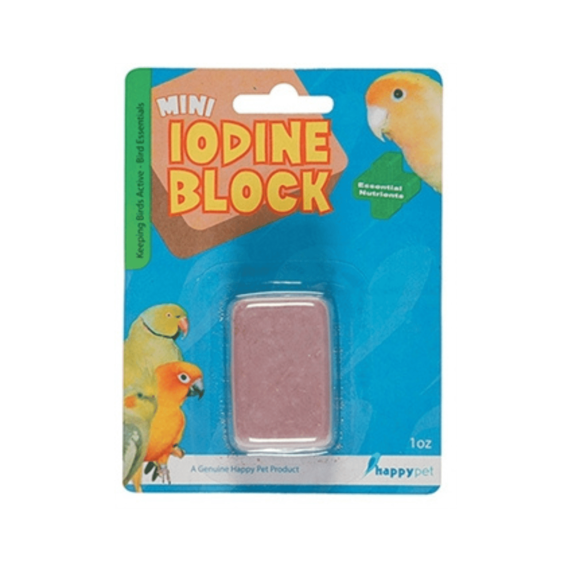 Happy pet mini iodine block 4x3x2 cm - Papegaaishop