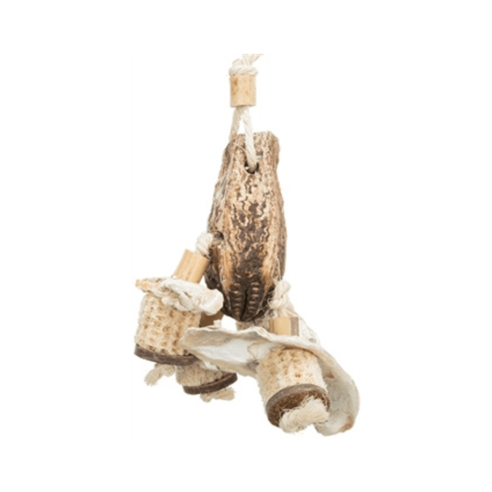 Trixie natuurspeelgoed mahonieschelpen 26 cm - Papegaaishop