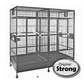Strong Papegaaikooi met Tussenwand Villa Amalia, Zilverwit - Papegaaishop