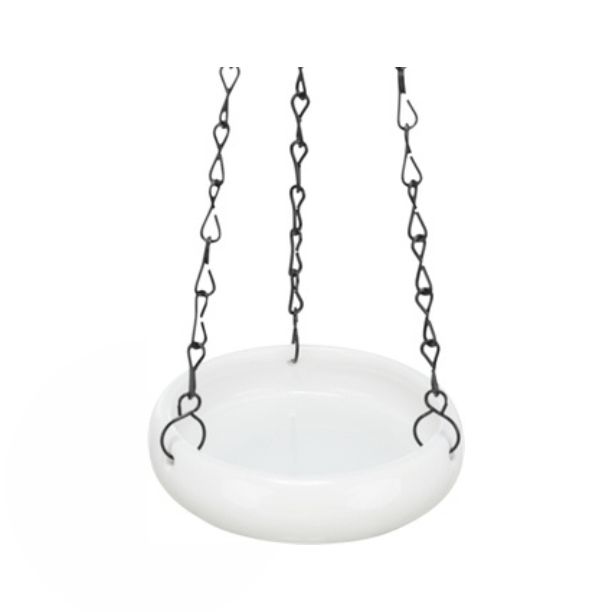 Trixie vogeldrinkschaal hangend keramiek wit 12x12 cm 100 ml 2 st white ceramic hanging bird drink bowl with chains.