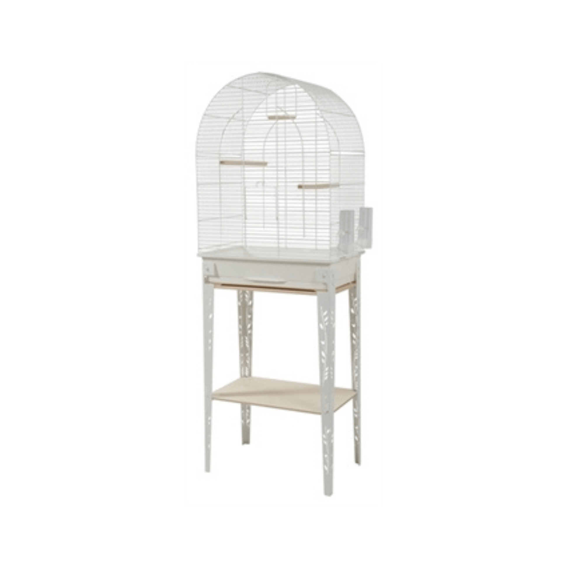 Zolux vogelkooi patio met standaard wit 53x33x144 cm - Papegaaishop