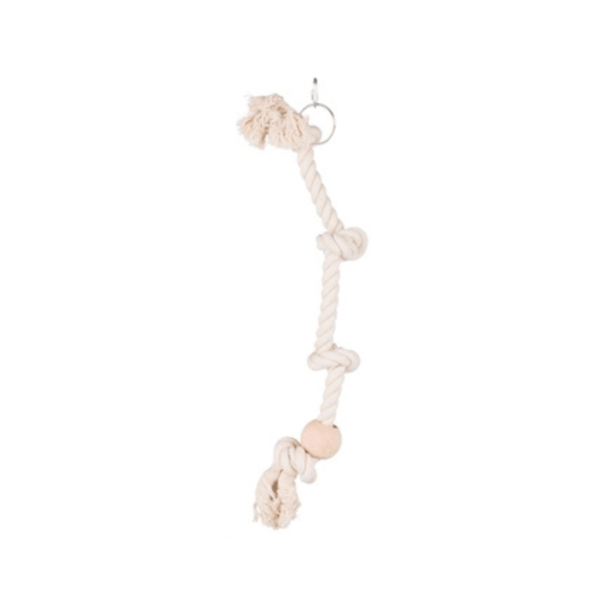Trixie klim- en klautertouw met houten blok 60x2,3 cm 3 st - Papegaaishop