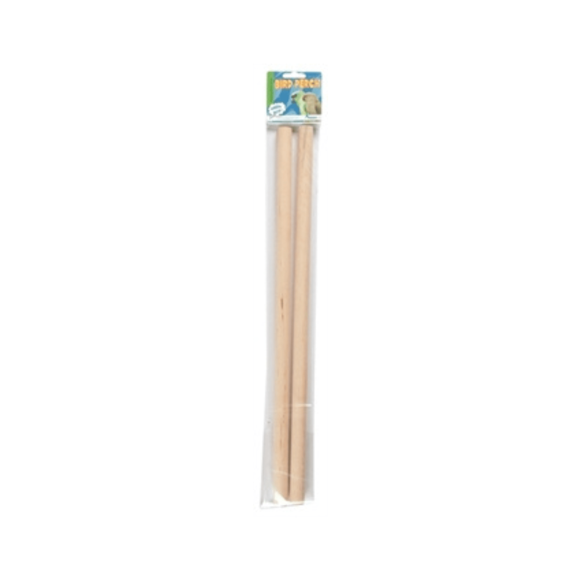 Happy pet bird perch 48,5x2x2 cm 2 st wooden bird perches for cage comfort and play.