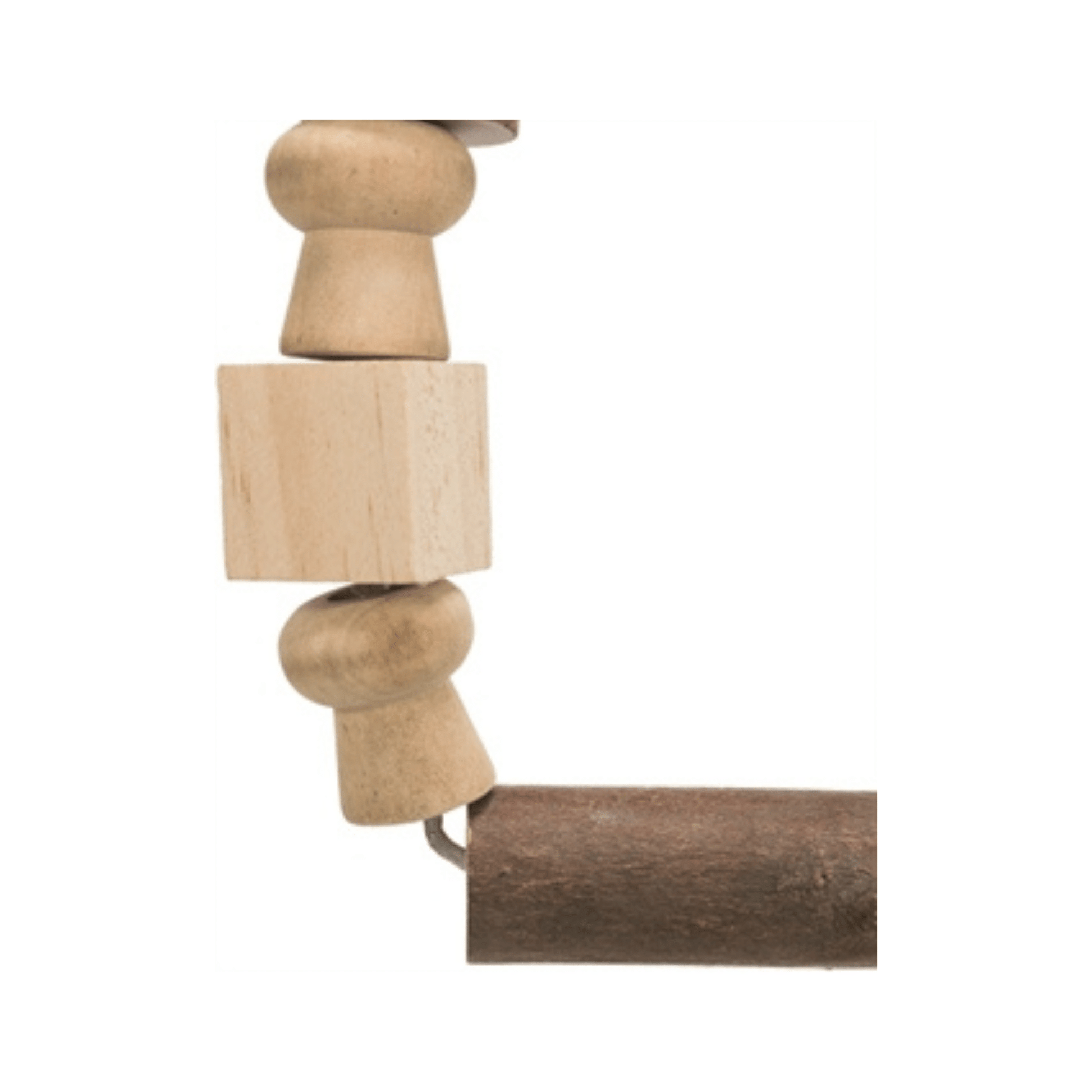 Trixie boogschommel met bonte blokjes hout 20x29 cm 3 st - Papegaaishop