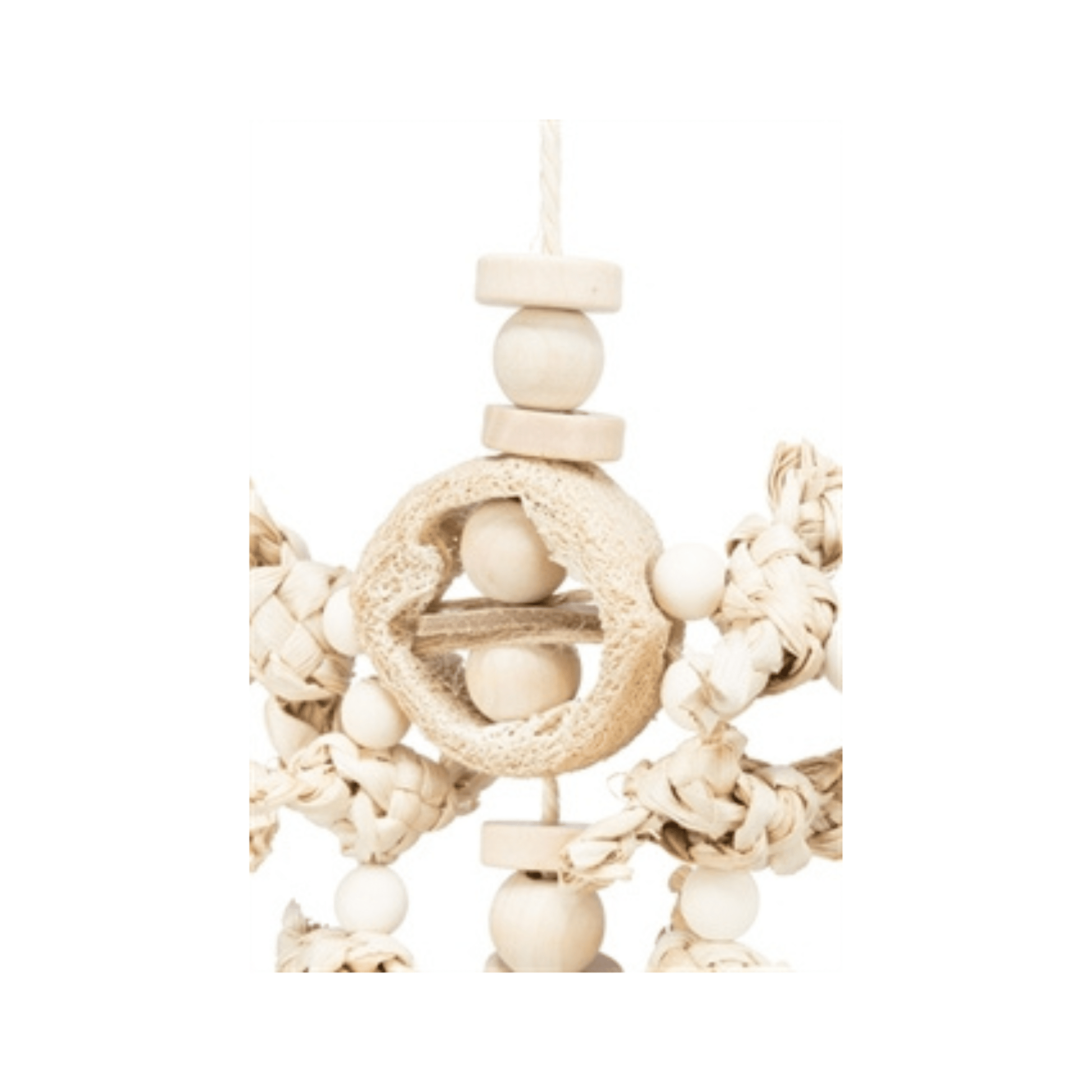 Trixie natuurspeelgoed bananenblad hout luffa 42 cm - Papegaaishop
