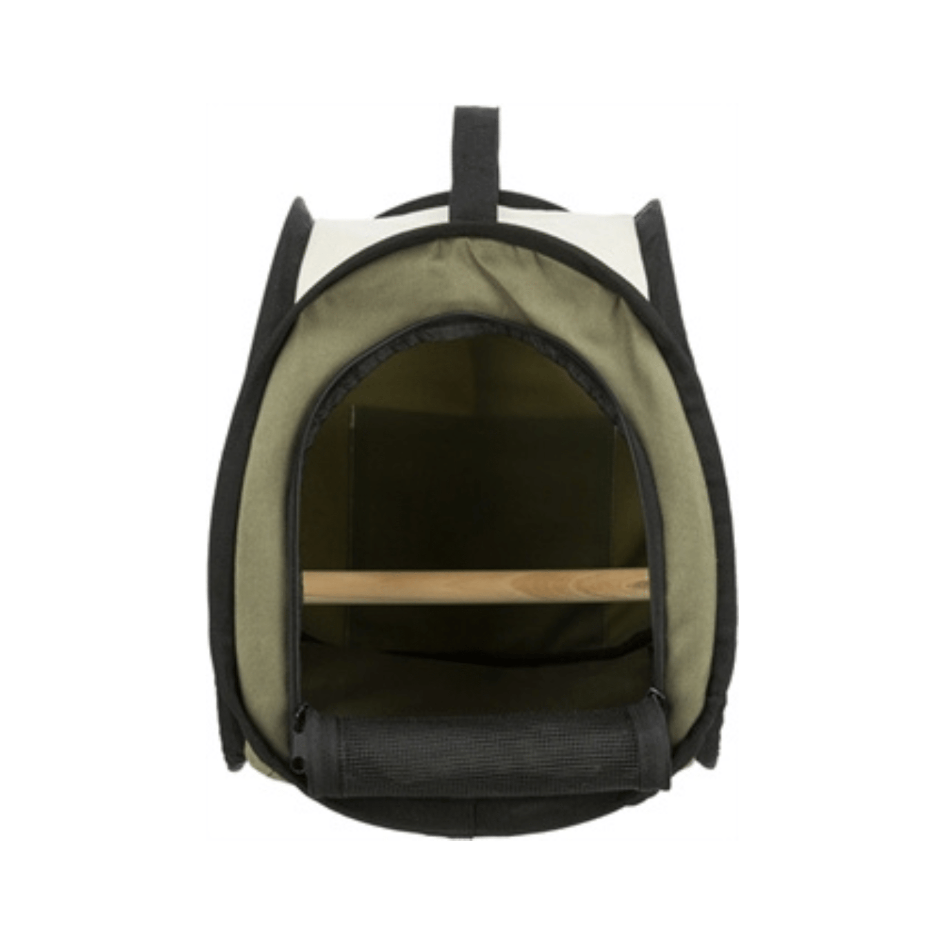 Trixie vervoerstas vogel groen 27x32x27 cm sturdy bird carrier with wooden perch and ventilated mesh panels