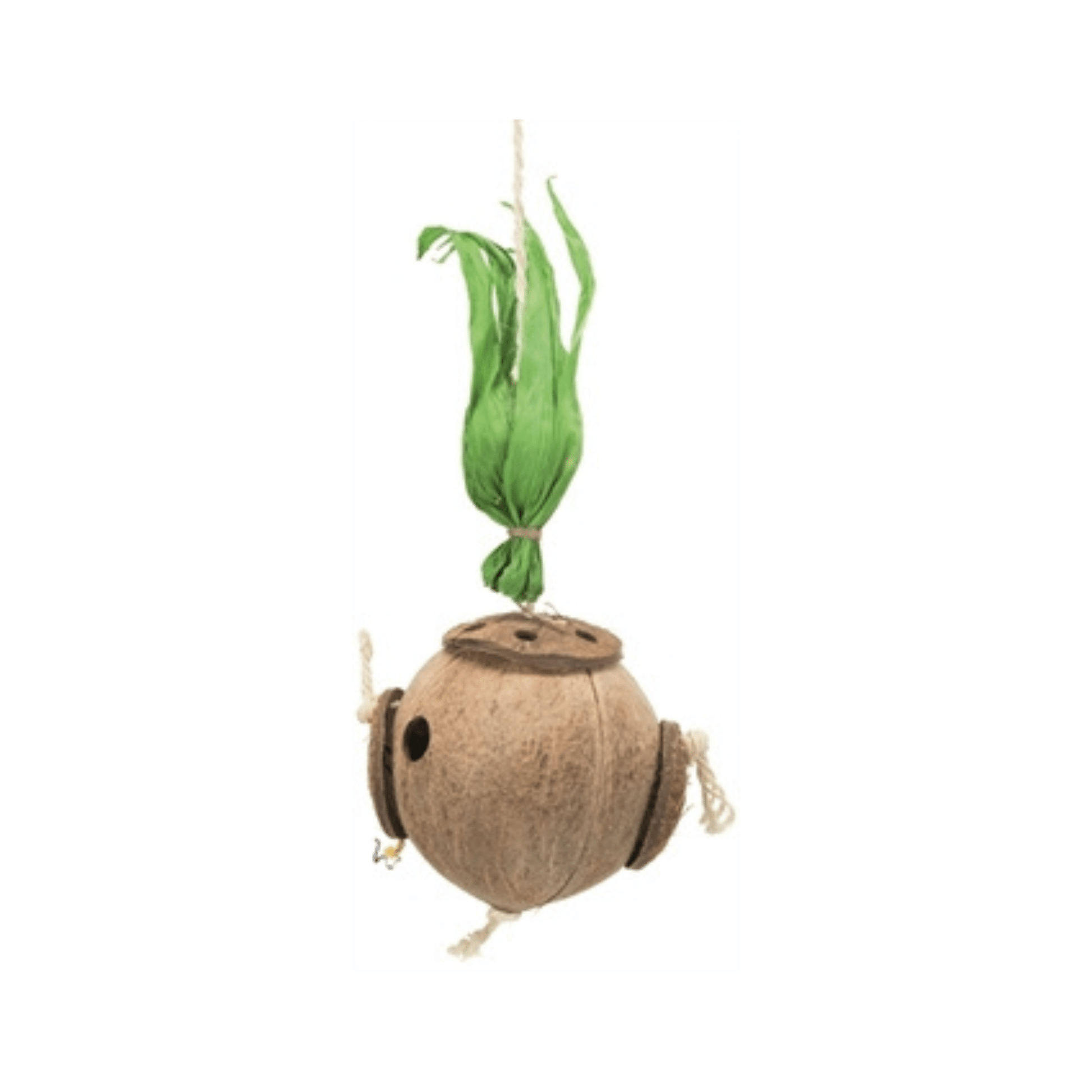 Trixie kokosnoot aan sisaltouw 35 cm - Papegaaishop