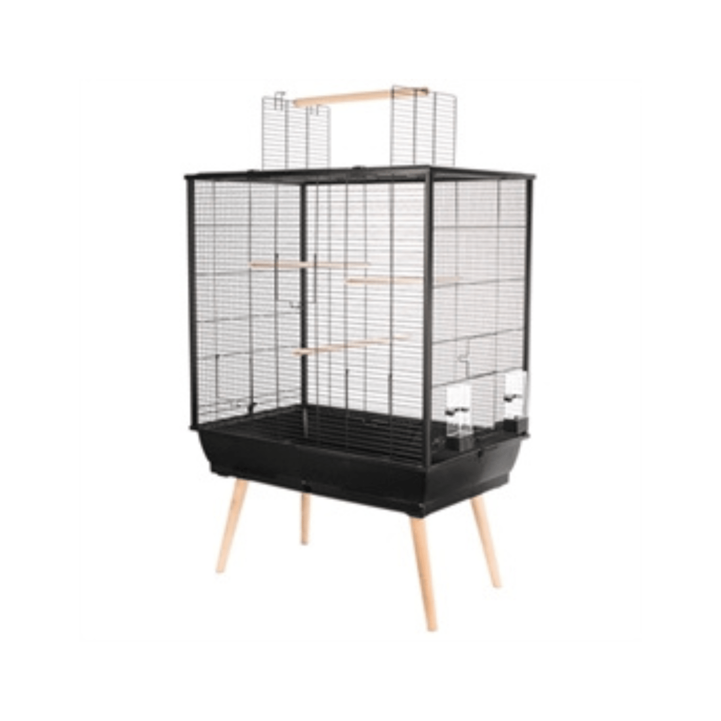 Zolux vogelkooi neo jili zwart 78x48x81112 cm - Papegaaishop