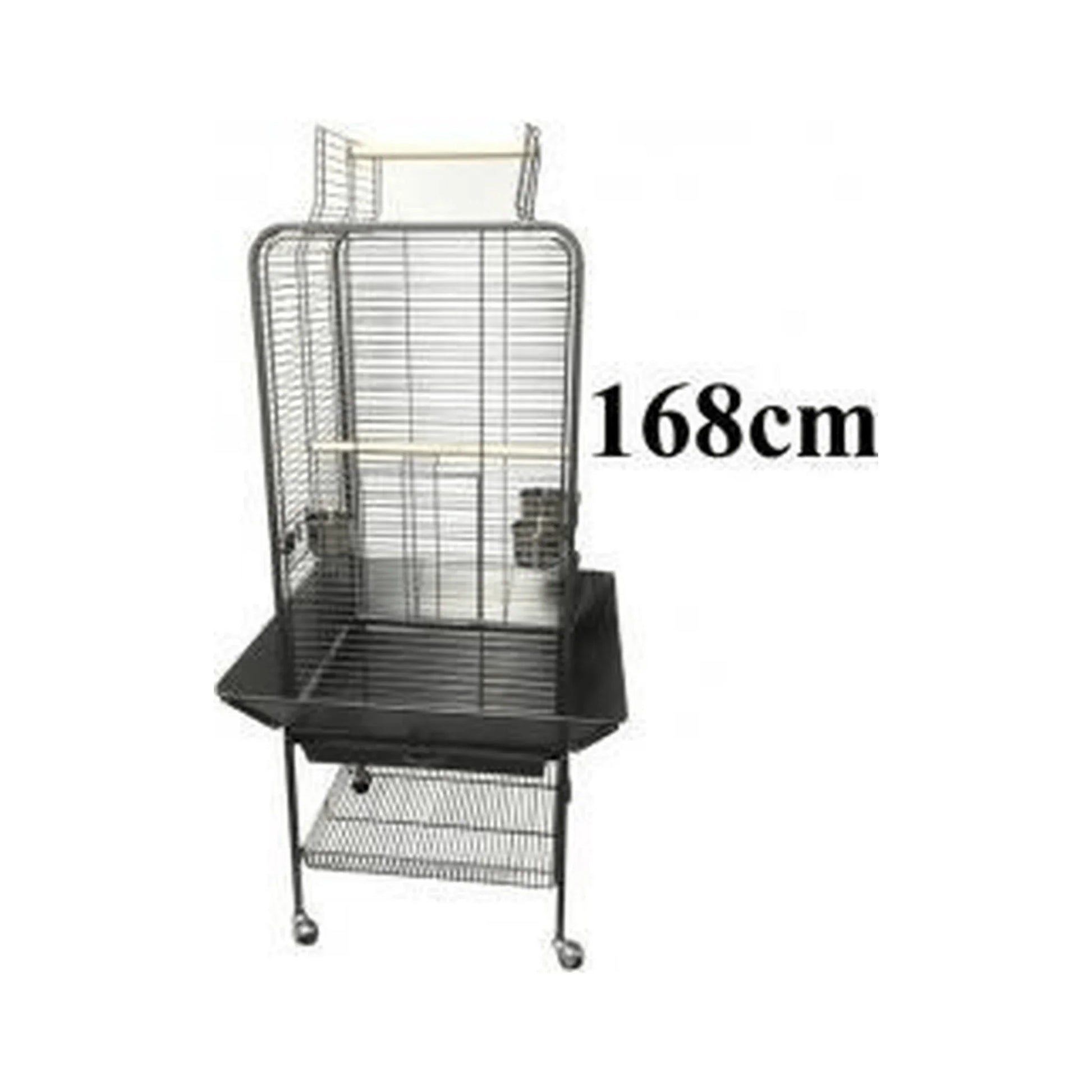 Topmast Parkieten- en Kleine Papegaaienkooi Rosso, Zilvergrijs - Papegaaishop