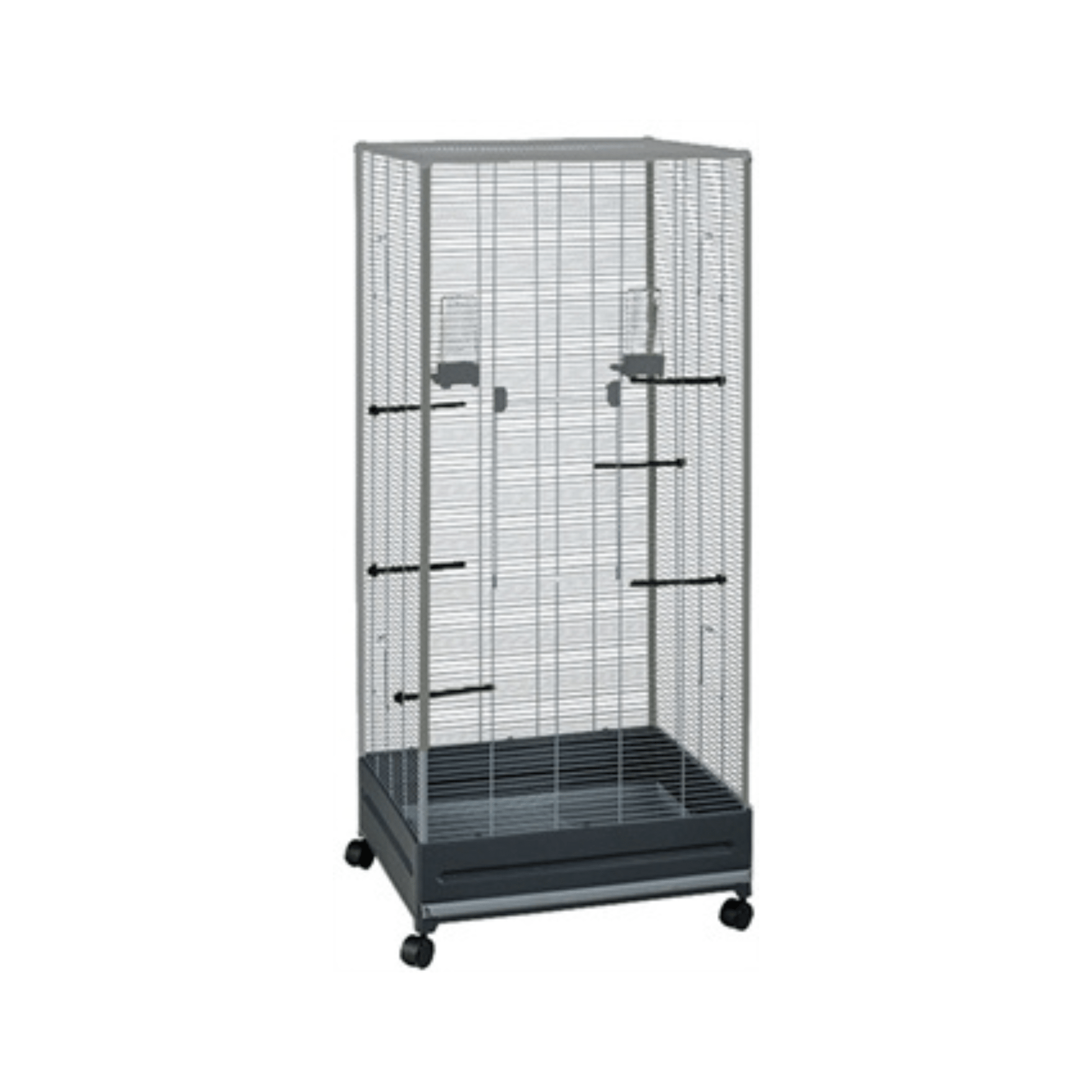 Voltrega voliere grijs - 65x54x150 cm - Papegaaishop