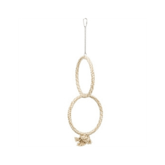 Trixie dubbeletouwring naturel 16x16 cm - Papegaaishop