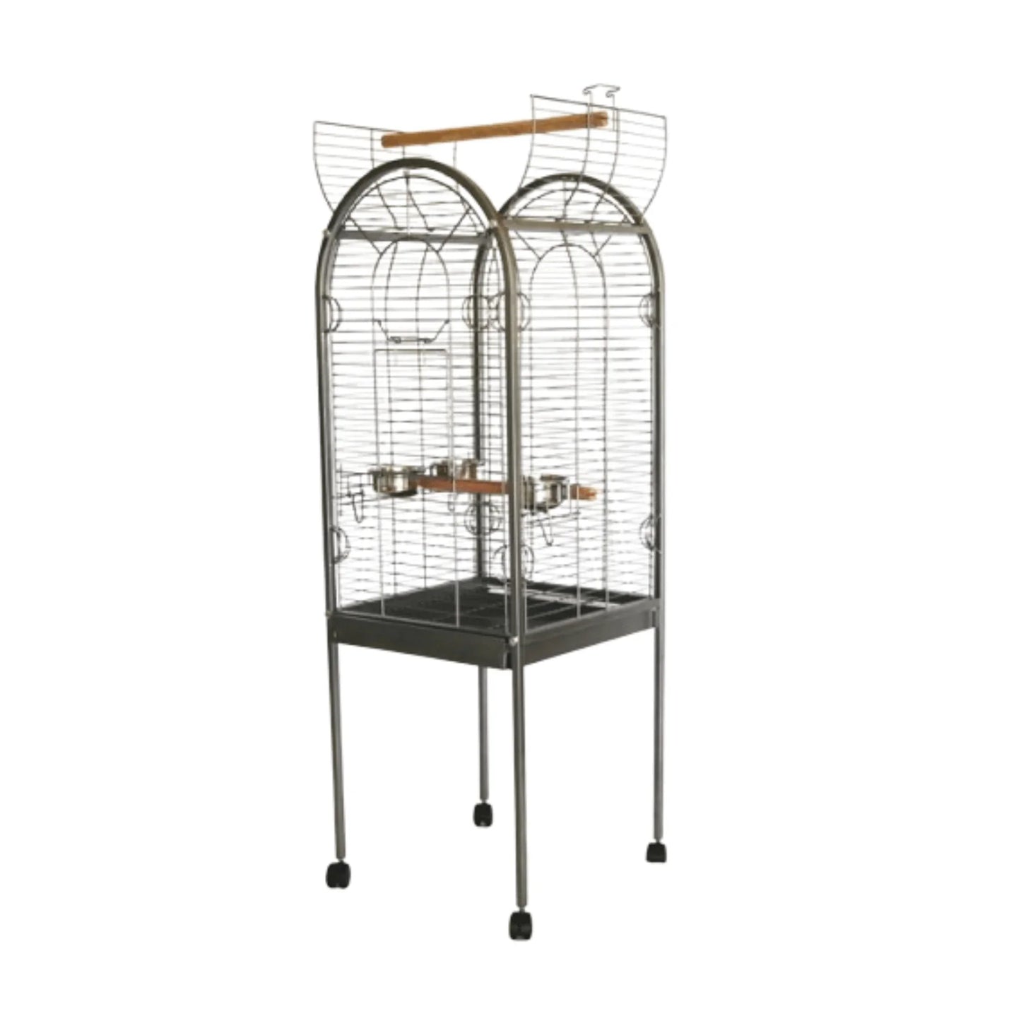 Topmast Parkieten- en Kleine Papegaaienkooi Joan, Antraciet - Papegaaishop