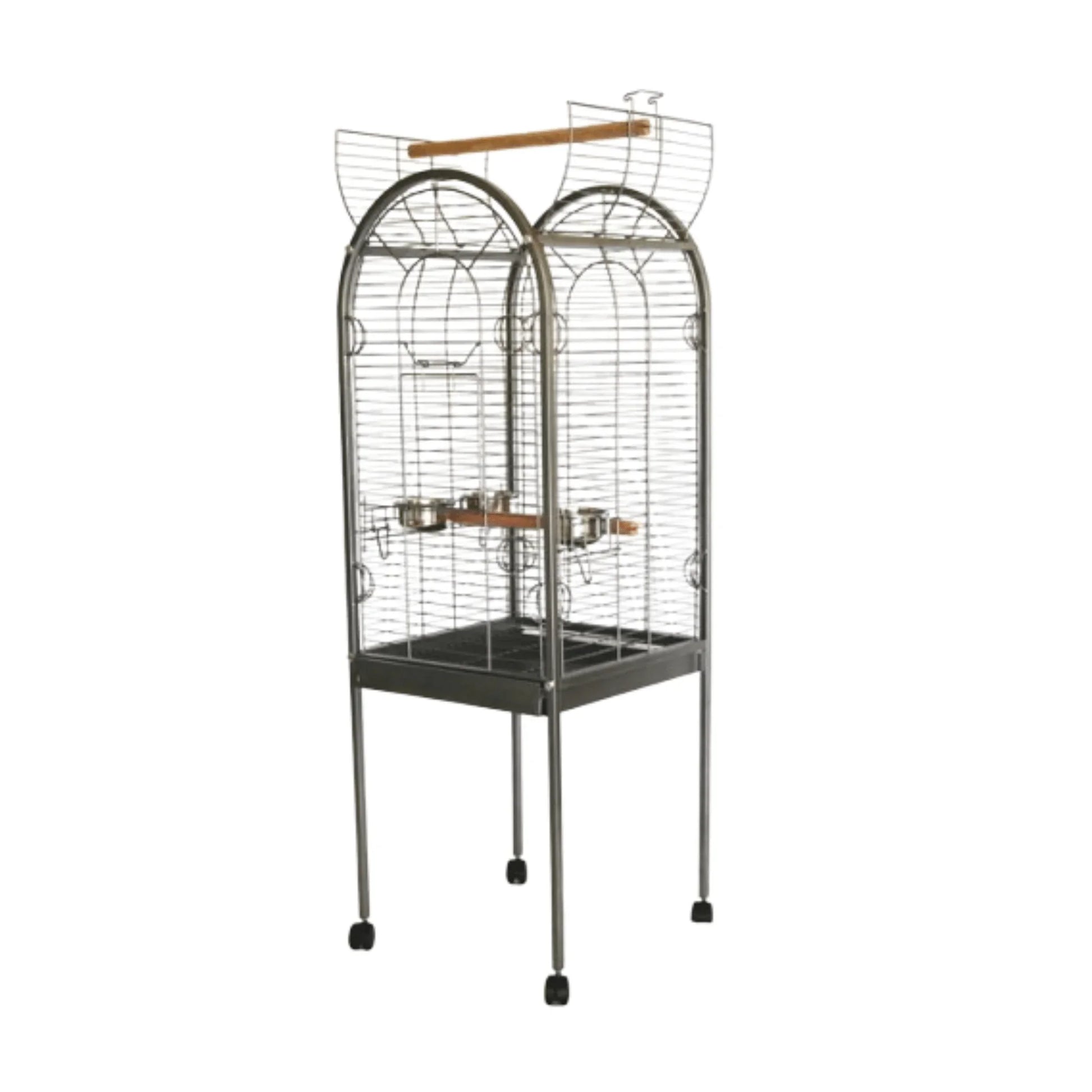 Topmast Parkieten- en Kleine Papegaaienkooi Joan, Antraciet - Papegaaishop