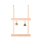 Trixie trapezeschommel dubbel met bel hout 12x20 cm 4 st - Papegaaishop