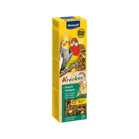 Vitakraft valkparkiet kracker honing 2 in 1 - Papegaaishop