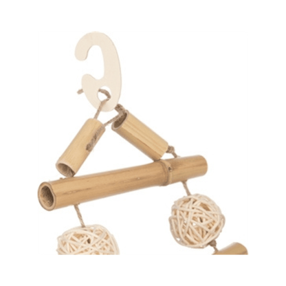 Trixie hangbrug aan sisalkoord bamboe kokos riet hout 45 cm 3 st - Papegaaishop