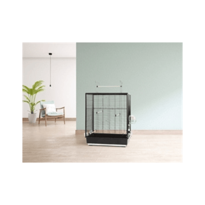 Savic vogelkooi primo open empire zwart - 80x50x95 cm - Papegaaishop