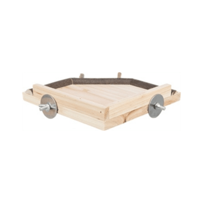 Trixie landingsplaats met zitstokken hout naturel 19x19 cm - Papegaaishop