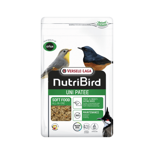 Orlux uni patee universeelvoer 1 kg soft food for fruit and insect-eating birds with natural honey and vitamins.