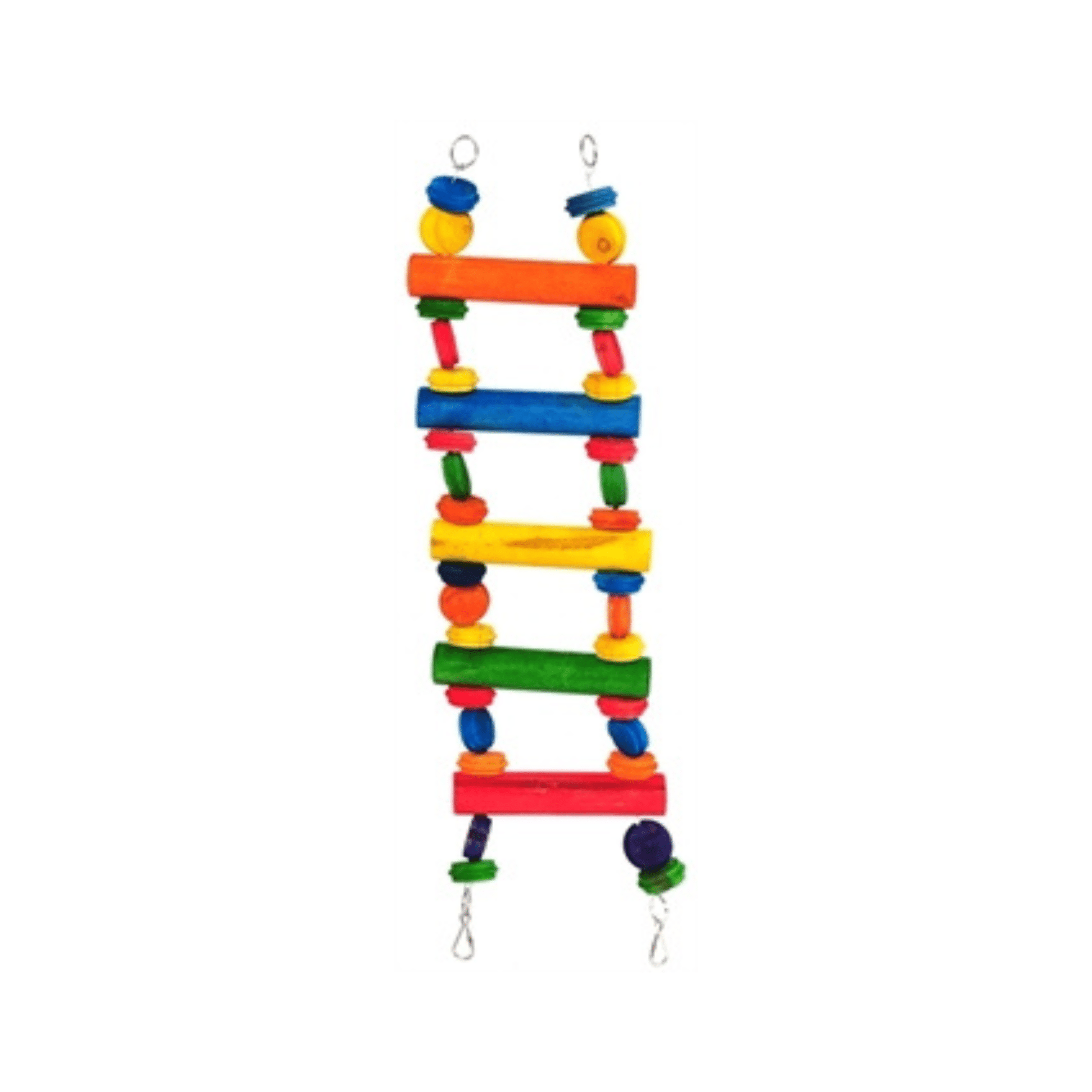 Happy pet playtime multiwood brug 72x18x4 cm colorful natural wood bird ladder bridge toy