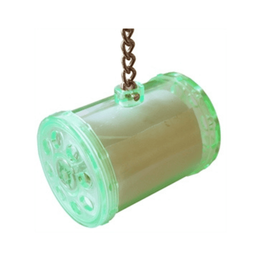 Happy pet papierplezier 24x10x7.5 cm bird toy with sturdy acrylic holder and paper roll for parakeets and parrots.