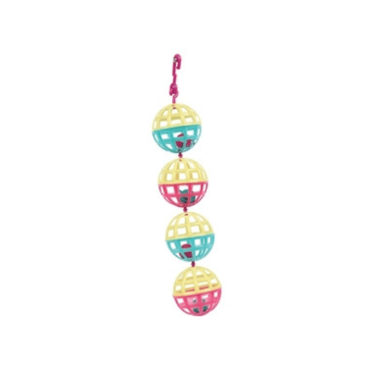 Happy pet fun at the fair multi ball toy 20x4x4 cm with colorful balls and bells for bird entertainment