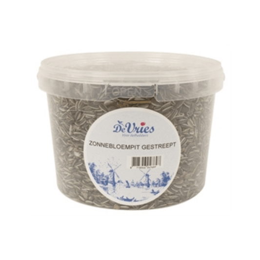 De vries zonnebloempit gestreept 1,3 kg - Papegaaishop