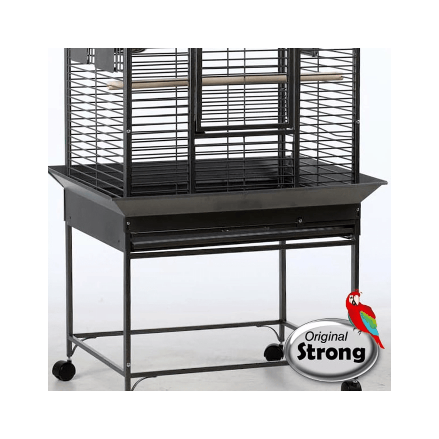 Strong Parkieten- en Kleine Papegaaienkooi Villa Anna, Zilvergrijs - Papegaaishop