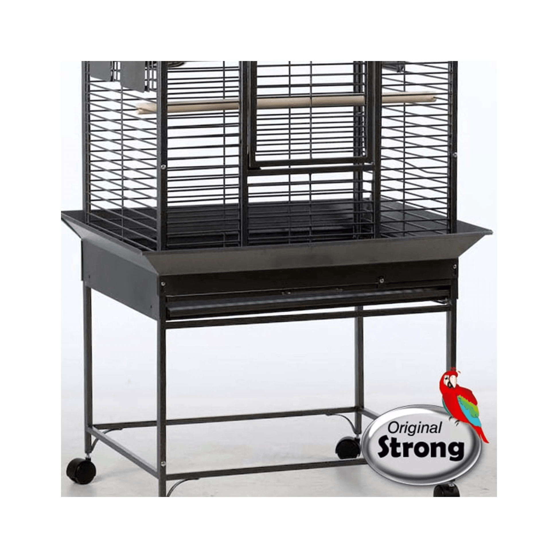 Strong Parkieten- en Kleine Papegaaienkooi Villa Anna, Zilvergrijs - Papegaaishop