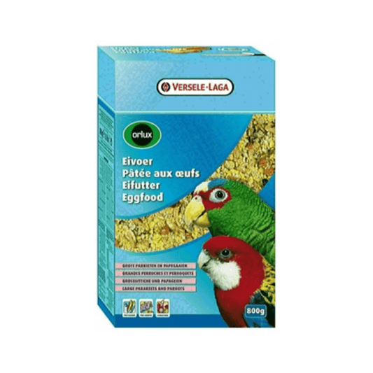 Orlux eivoer droog grote parkiet/papegaai 800 gr nutritious egg food for large parrots and parakeets.