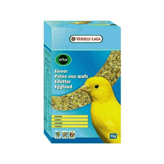 Orlux eivoer droog kanarie geel 1 kg box with yellow canary bird and eggfood for canaries